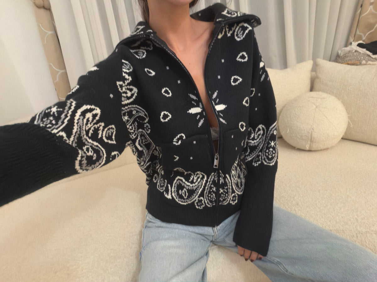 Anna black cardigan