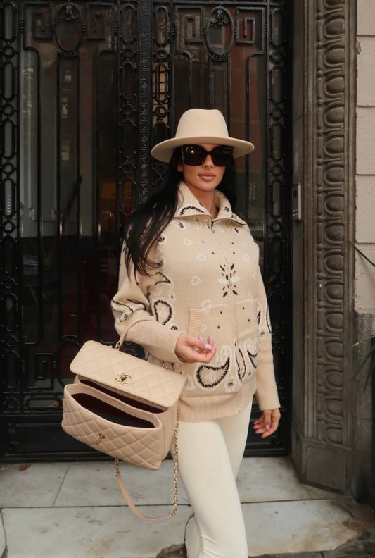 Anna short cardigan beige