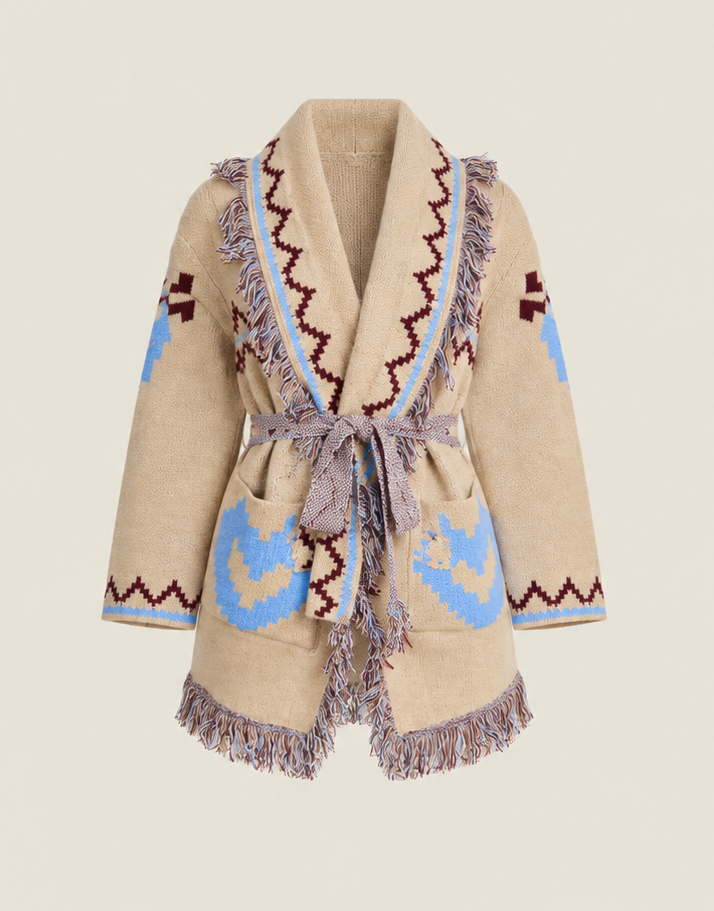 Anna heart blue cardigan