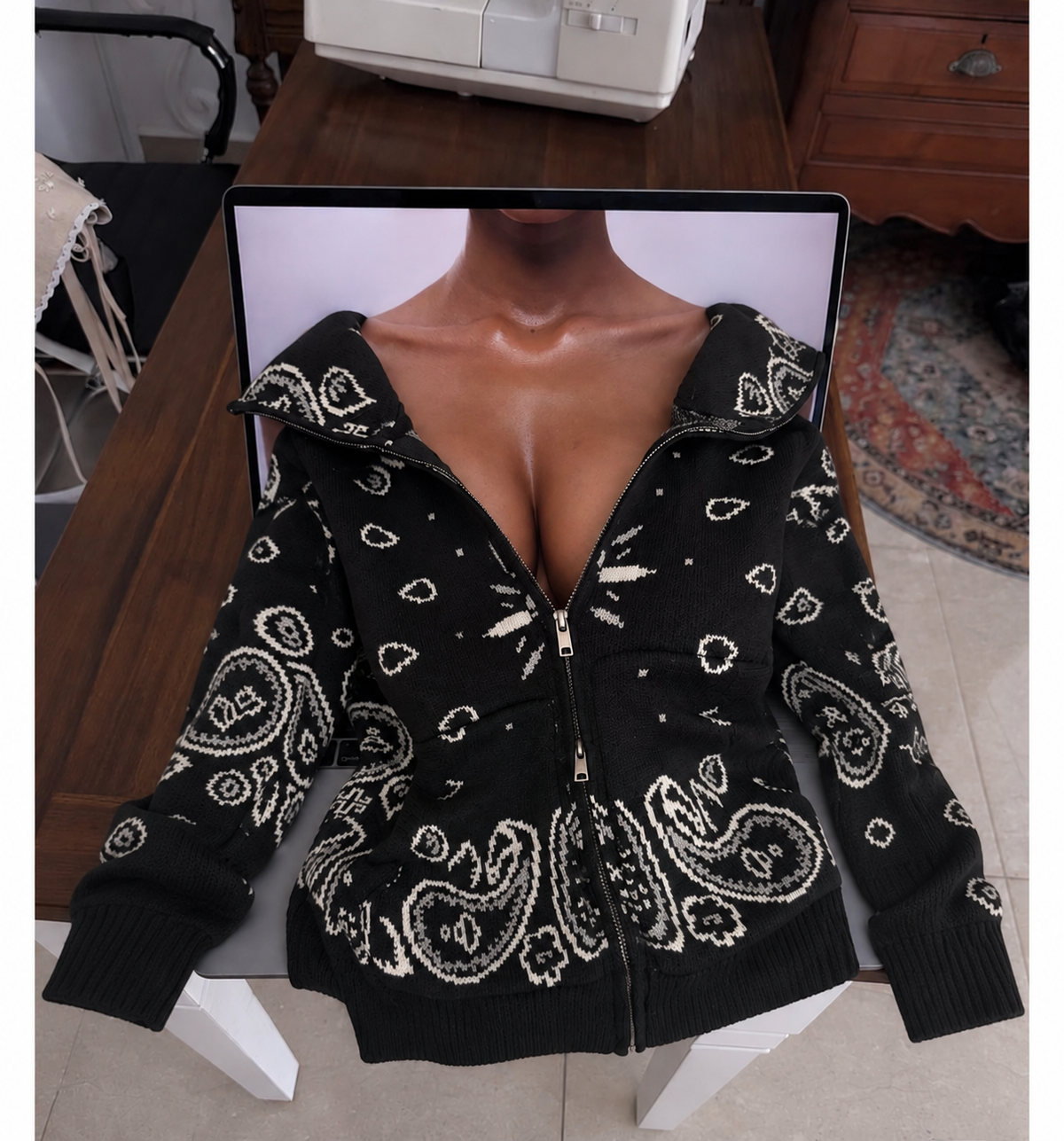 Anna black cardigan