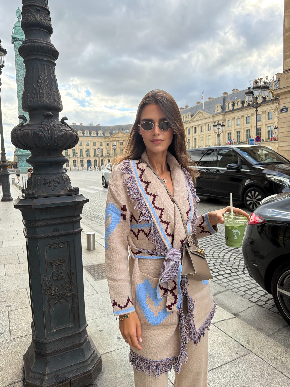 Anna heart blue cardigan