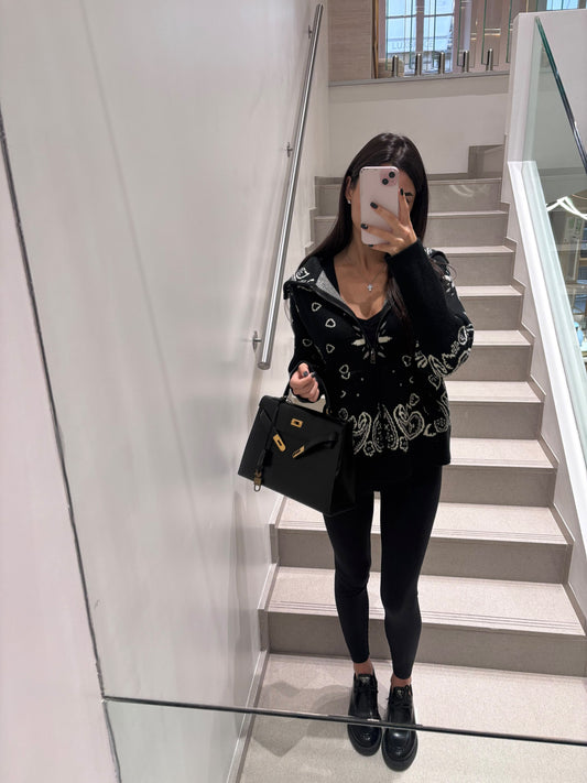Anna black cardigan